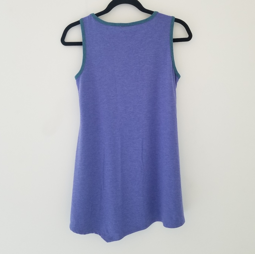 LOGO Lori Goldstein Heathered Periwinkle & Teal Sleeveless Rib Knit Tank Size XS - Picture 5 of 8